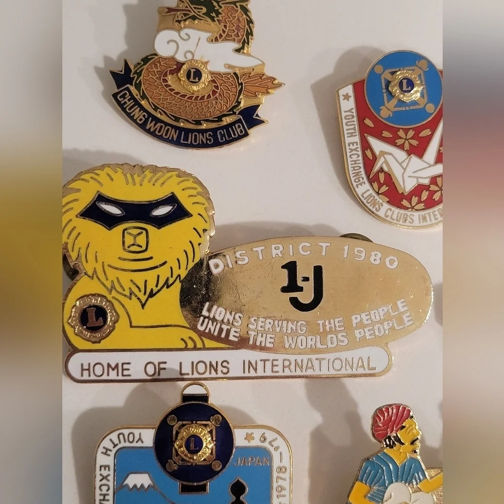 Lions Club International Pins Lot of 10 Pins Great Condition